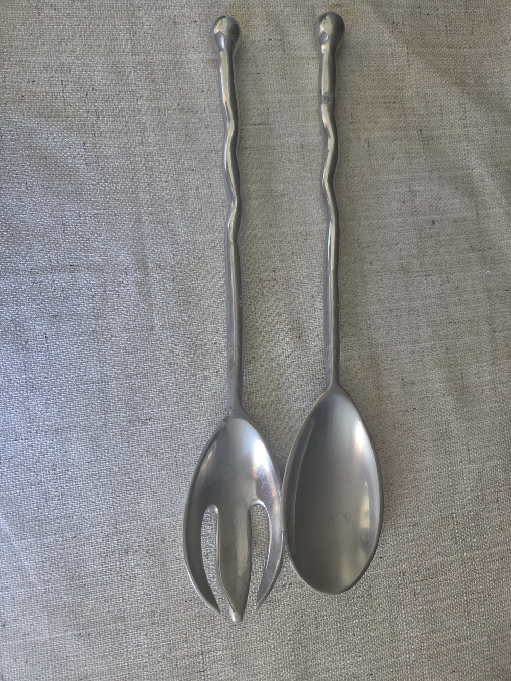Stainless Steel Silver Serving Spoon and Fork Set